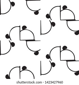 Simple black and white vector illustration. Abstract geometric background pattern