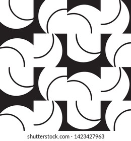 Simple black and white vector illustration. Abstract geometric background pattern