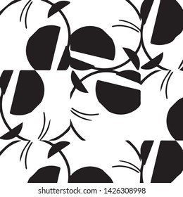Simple black and white vector illustration. Abstract geometric background pattern
