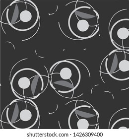 Simple black and white vector illustration. Abstract geometric background pattern