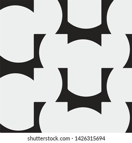 Simple black and white vector illustration. Abstract geometric background pattern