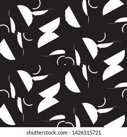Simple black and white vector illustration. Abstract geometric background pattern