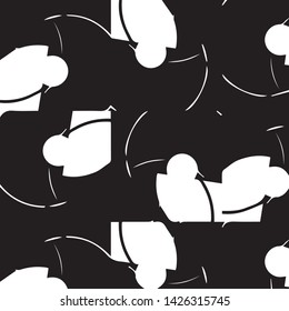 Simple black and white vector illustration. Abstract geometric background pattern