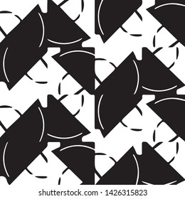 Simple black and white vector illustration. Abstract geometric background pattern