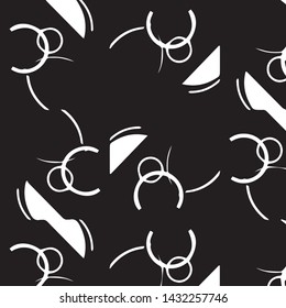 Simple black and white vector illustration. Abstract geometric background pattern