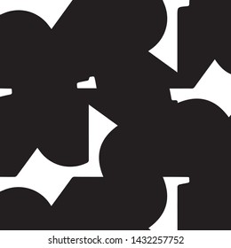 Simple black and white vector illustration. Abstract geometric background pattern