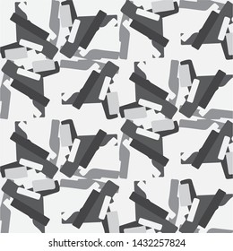 Simple black and white vector illustration. Abstract geometric background pattern