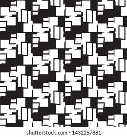 Simple black and white vector illustration. Abstract geometric background pattern