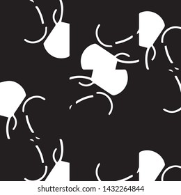 Simple black and white vector illustration. Abstract geometric background pattern
