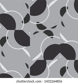 Simple black and white vector illustration. Abstract geometric background pattern