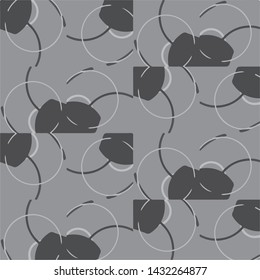 Simple black and white vector illustration. Abstract geometric background pattern