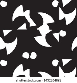 Simple black and white vector illustration. Abstract geometric background pattern
