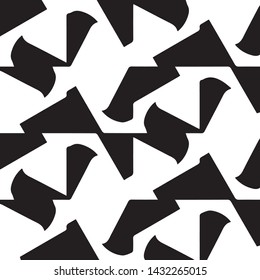 Simple black and white vector illustration. Abstract geometric background pattern