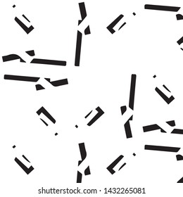 Simple black and white vector illustration. Abstract geometric background pattern