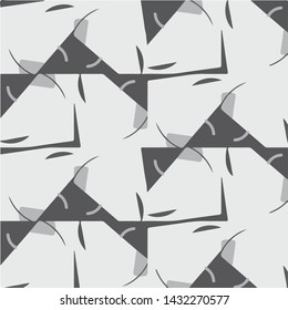 Simple black and white vector illustration. Abstract geometric background pattern