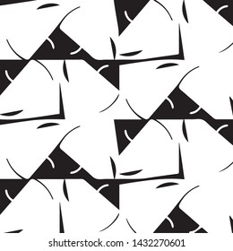 Simple black and white vector illustration. Abstract geometric background pattern