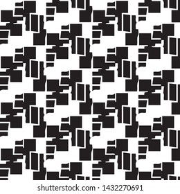 Simple black and white vector illustration. Abstract geometric background pattern
