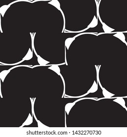 Simple black and white vector illustration. Abstract geometric background pattern