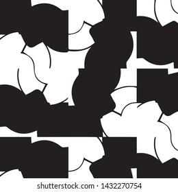 Simple black and white vector illustration. Abstract geometric background pattern