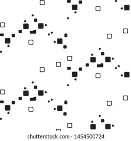 Simple black and white vector illustration. Abstract geometric background pattern