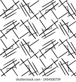 Simple black and white vector illustration. Abstract geometric background pattern