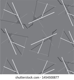 Simple black and white vector illustration. Abstract geometric background pattern