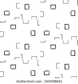 Simple black and white vector illustration. Abstract geometric background pattern