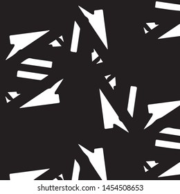 Simple black and white vector illustration. Abstract geometric background pattern