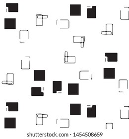 Simple black and white vector illustration. Abstract geometric background pattern