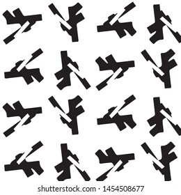 Simple black and white vector illustration. Abstract geometric background pattern