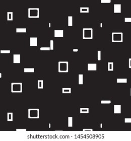 Simple black and white vector illustration. Abstract geometric background pattern