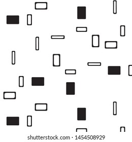 Simple black and white vector illustration. Abstract geometric background pattern