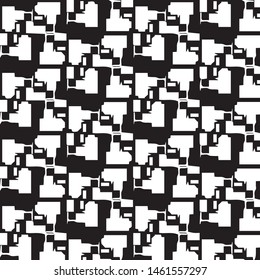 Simple black and white vector illustration. Abstract geometric background pattern