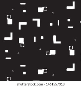Simple black and white vector illustration. Abstract geometric background pattern