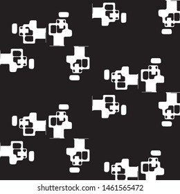 Simple black and white vector illustration. Abstract geometric background pattern