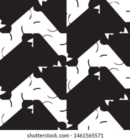 Simple black and white vector illustration. Abstract geometric background pattern