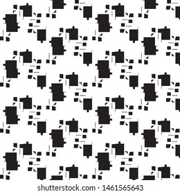Simple black and white vector illustration. Abstract geometric background pattern