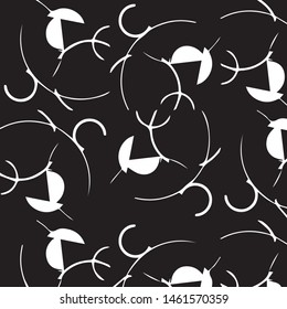 Simple black and white vector illustration. Abstract geometric background pattern