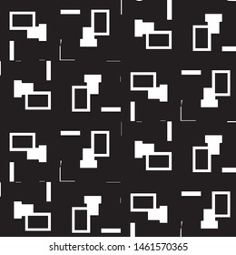 Simple black and white vector illustration. Abstract geometric background pattern