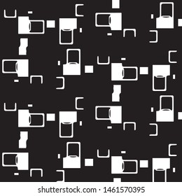 Simple black and white vector illustration. Abstract geometric background pattern