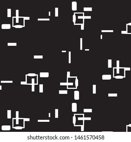 Simple black and white vector illustration. Abstract geometric background pattern