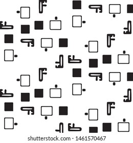 Simple black and white vector illustration. Abstract geometric background pattern