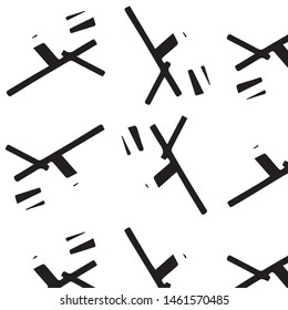 Simple black and white vector illustration. Abstract geometric background pattern