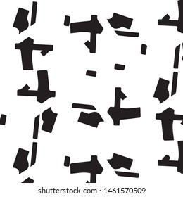 Simple black and white vector illustration. Abstract geometric background pattern