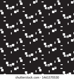 Simple black and white vector illustration. Abstract geometric background pattern