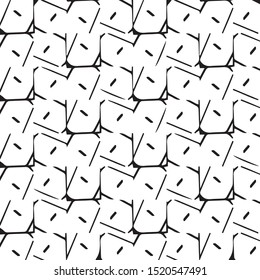 Simple black and white vector illustration. Abstract geometric background pattern