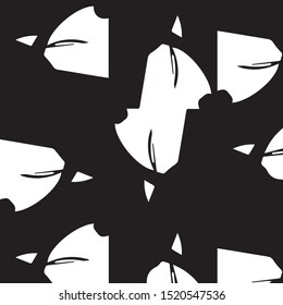 Simple black and white vector illustration. Abstract geometric background pattern