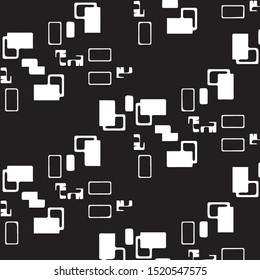 Simple black and white vector illustration. Abstract geometric background pattern