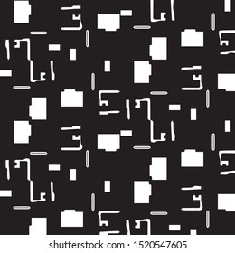 Simple black and white vector illustration. Abstract geometric background pattern