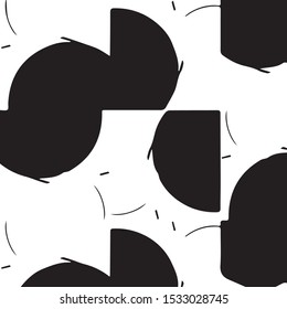 Simple black and white vector illustration. Abstract geometric background pattern